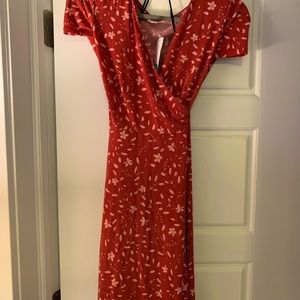 Kaileigh Arnett Faux Wrap Knit Dress